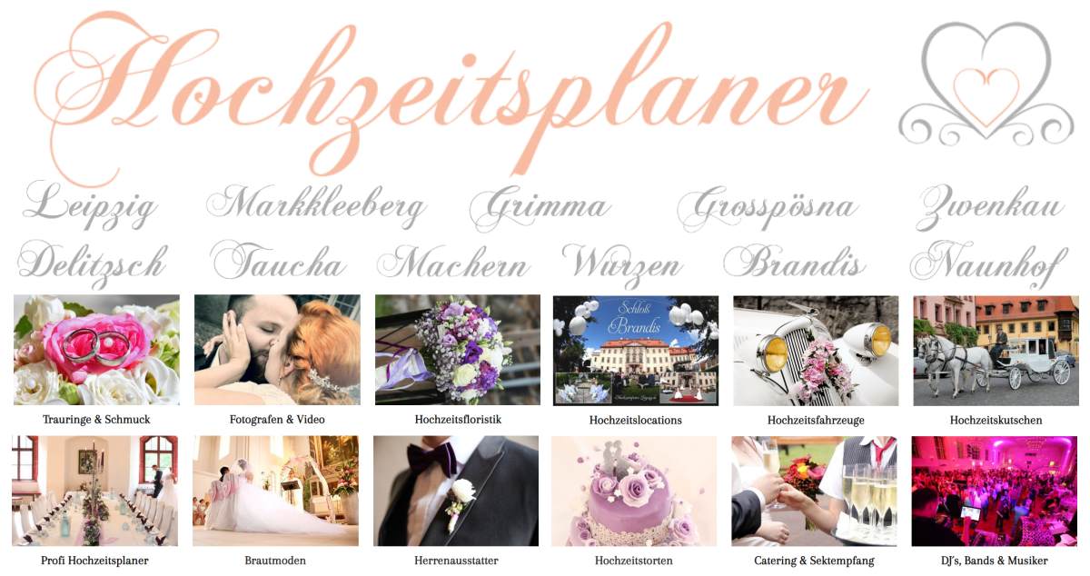 Alles fr das perfekte Hochzeitsfest (Hochzeitsplaner - Hochzeitslokations - Dienstleister)